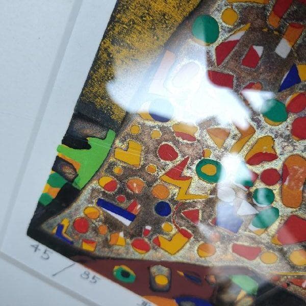 木村義治 作 直筆サイン入り 木版画 聖者B 45/85 限定 梟 ふくろう