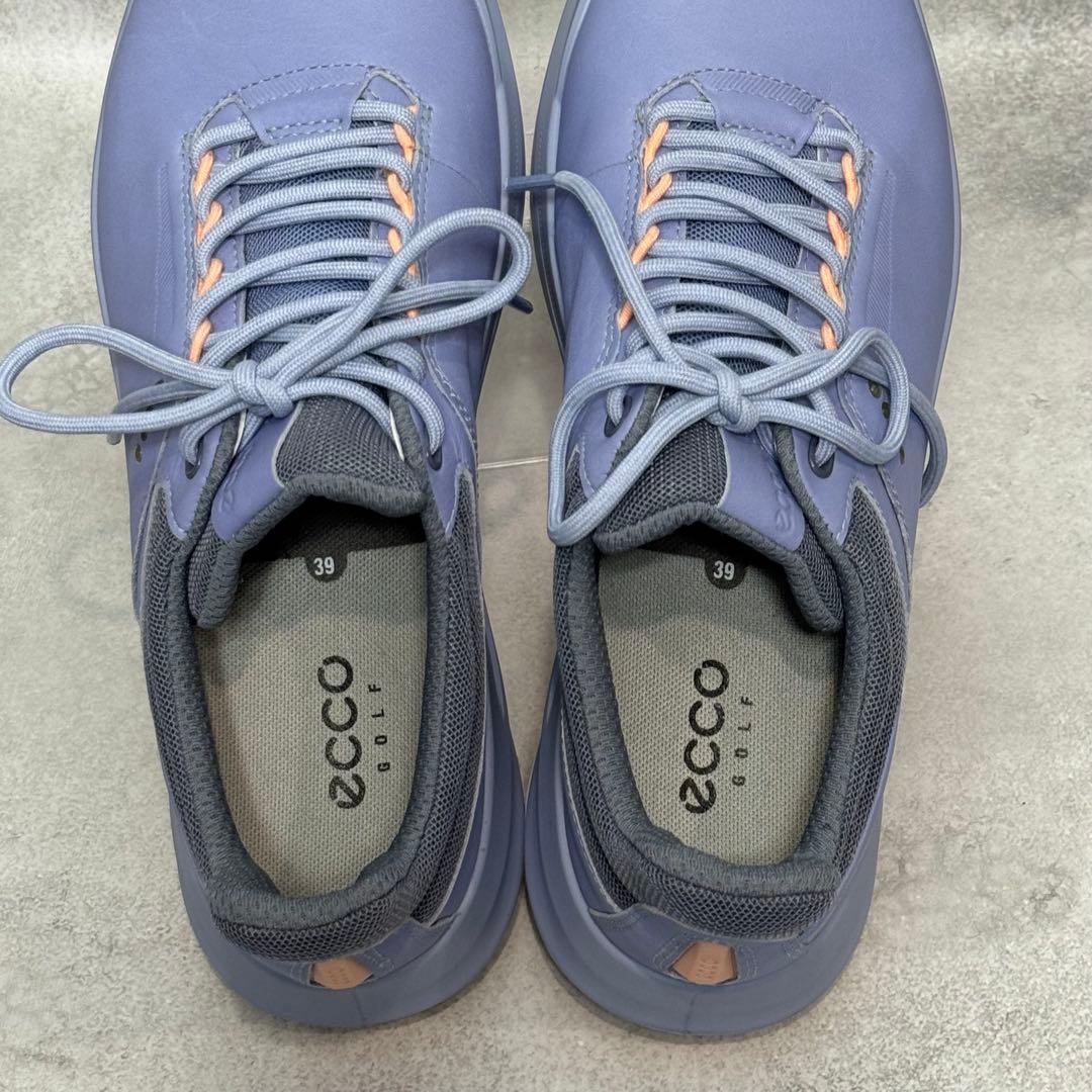 【新品】ECCO GOLF ラベンダー ゴルフシューズ スパイク 24.5cm
