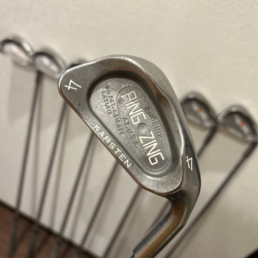 名器PING ZING 4-9.S.W 8本セットKARSTEN オレンジドット