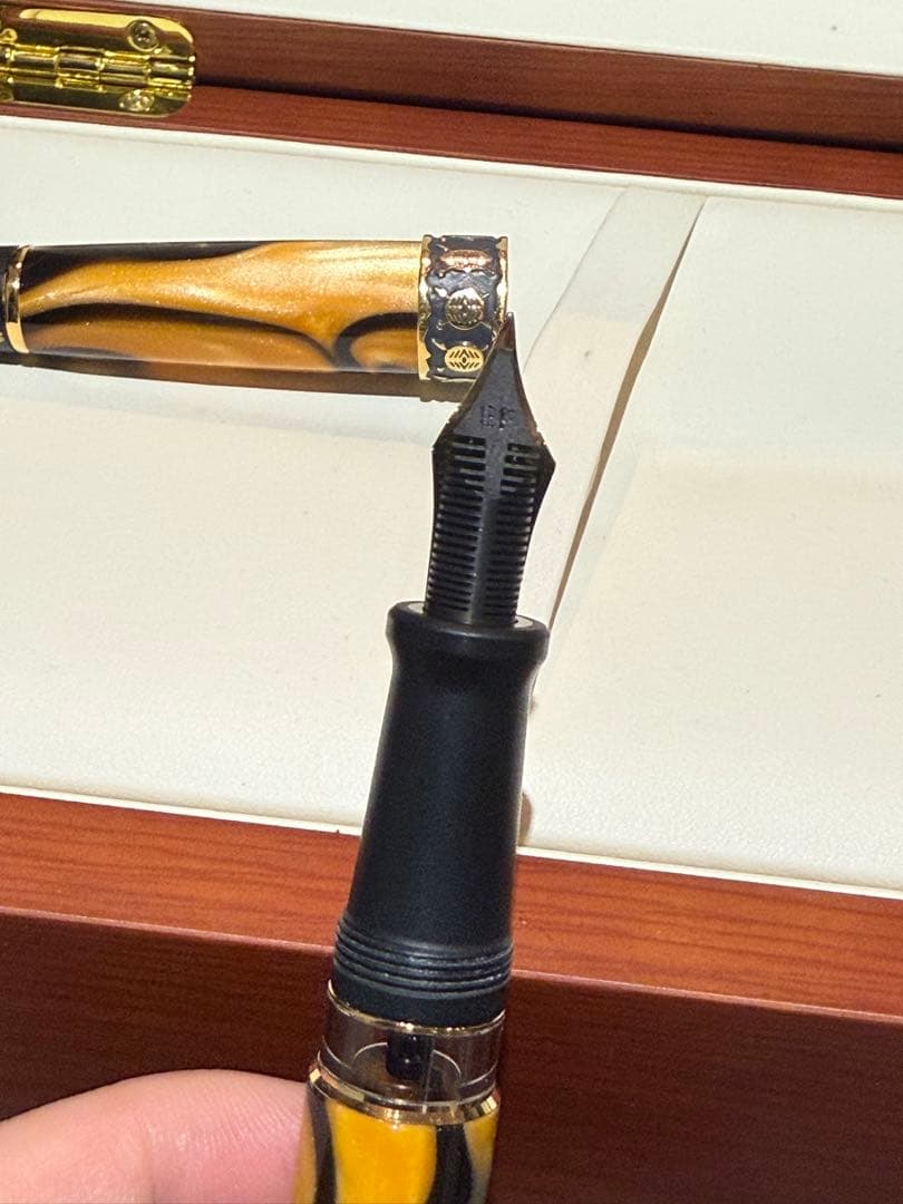 アウロラ万年筆　アフリカ　ef