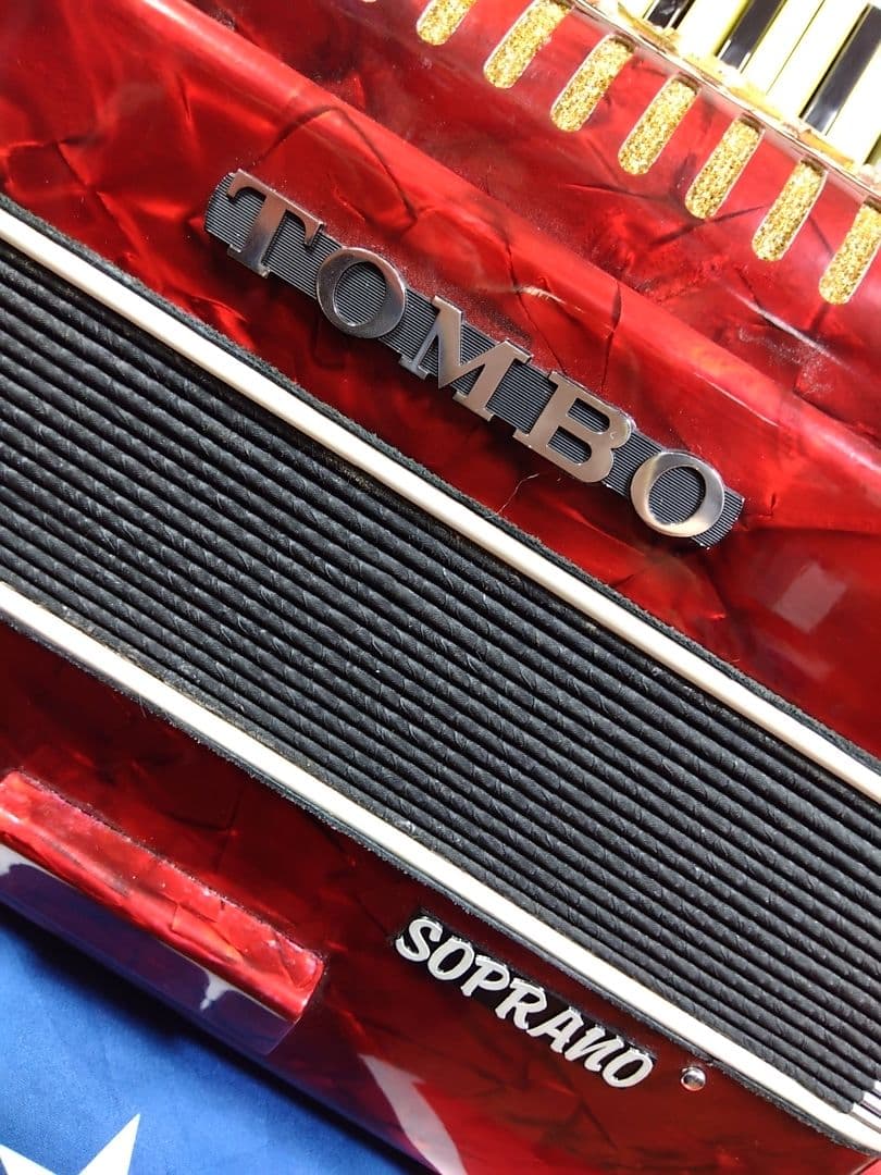 【大幅メンテ完了】トンボ ソプラノアコーディオン KA-27S 赤（即演奏可）