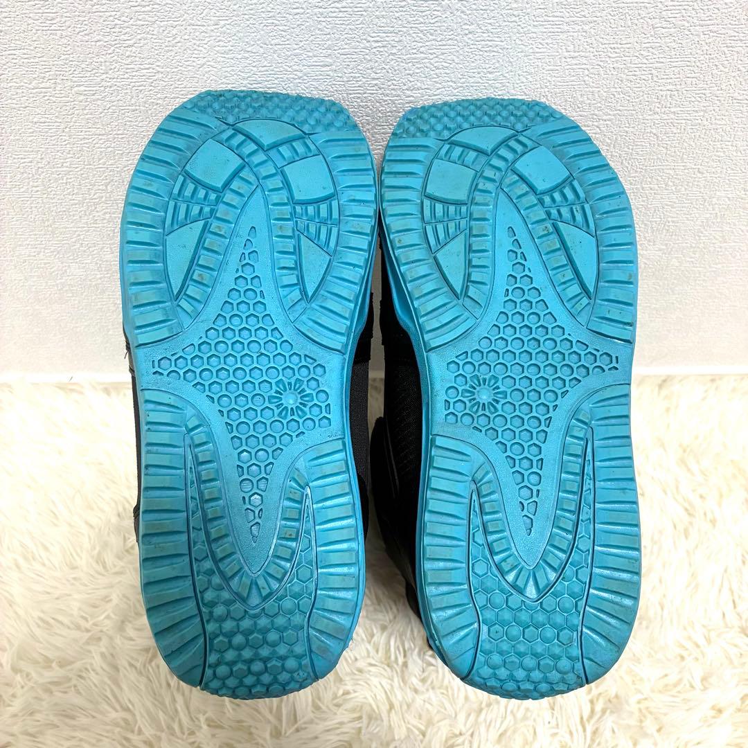 【美品】SLQ BOA スノーボードブーツ 黒×青 メンズ27.0/27.5