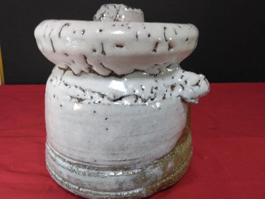 茶道具　萩焼 【　渋谷泥詩　　水指　】