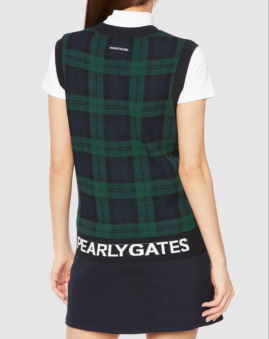 タグ付き新品　パーリーゲイツ　レディース Vネックニットベスト