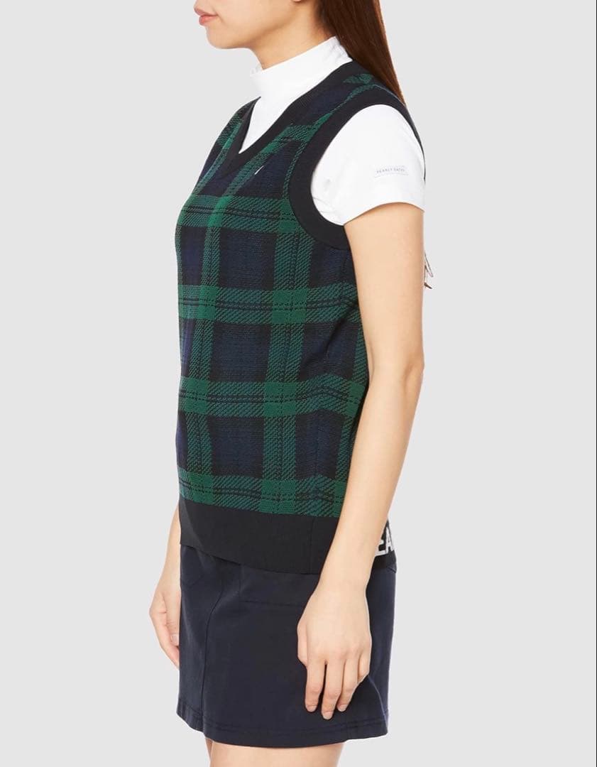 タグ付き新品　パーリーゲイツ　レディース Vネックニットベスト