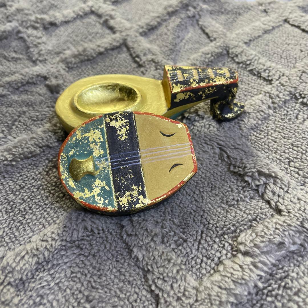 本田宗也 作 金彩 琵琶 香合 未使用