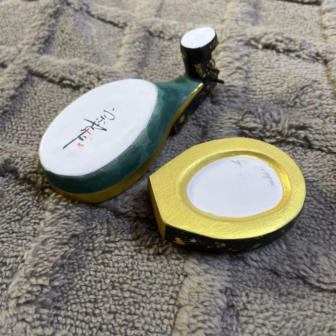 本田宗也 作 金彩 琵琶 香合 未使用