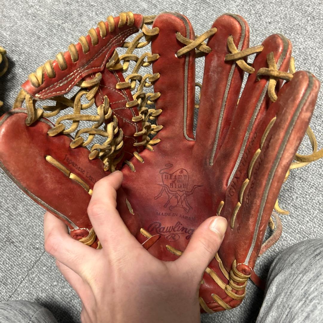 Rawlings 硬式野球グローブ 赤