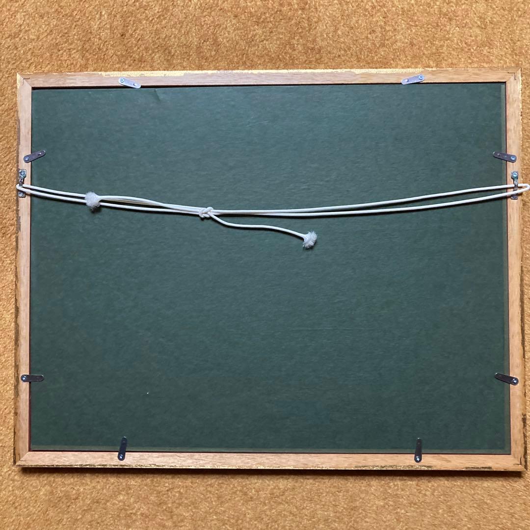 フランソワ　ミレー「落ち穂拾い」銅版画約18×24額縁38.5×49cm 紙箱付