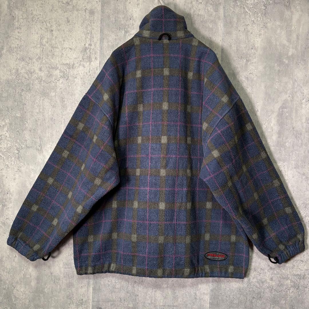 希少 FABLICE 大きめレトロ スキーウェア 上下3点セット 青