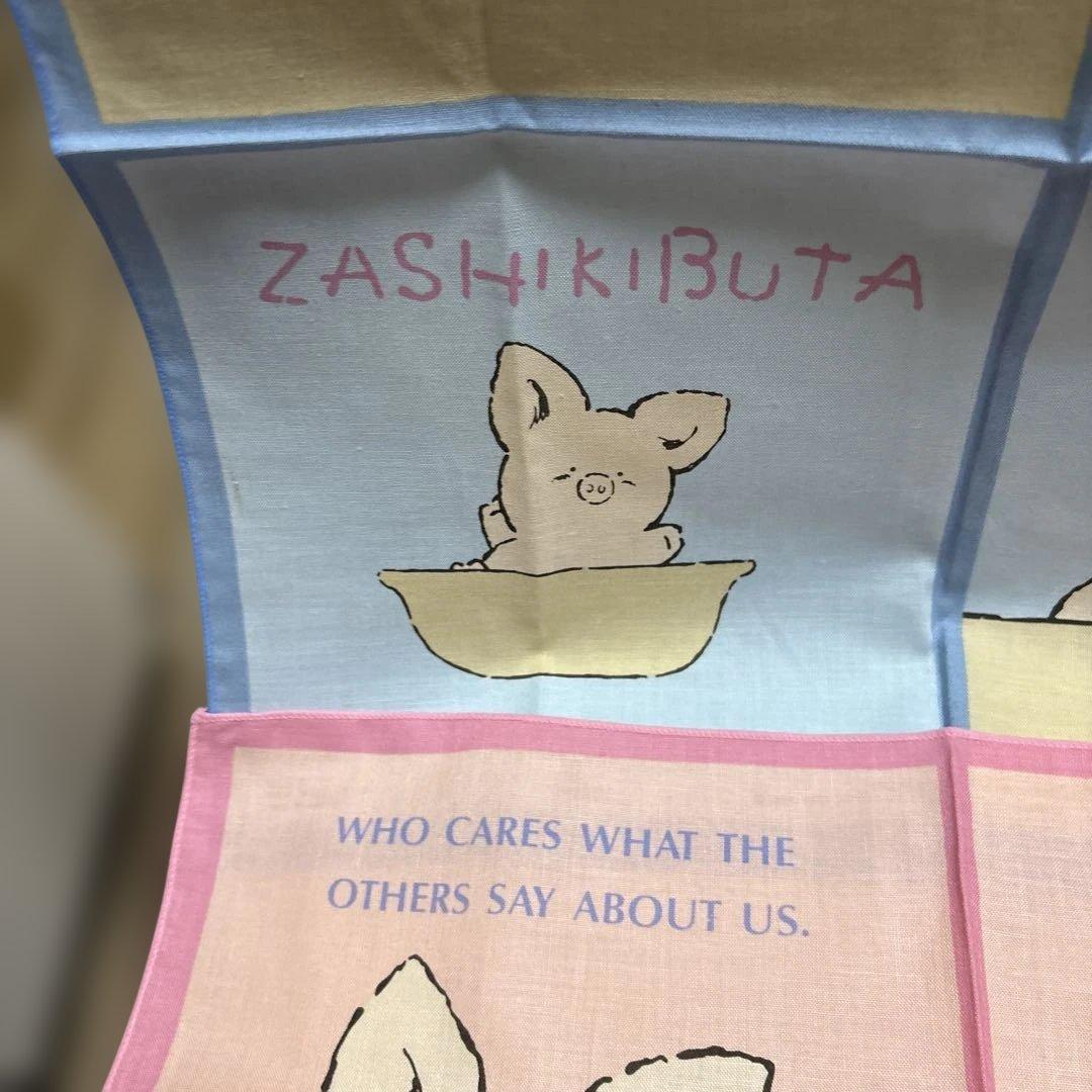 サンリオ １９８４年〜1985年頃 レトロ　ザシキブタ ランチクロス2枚セット