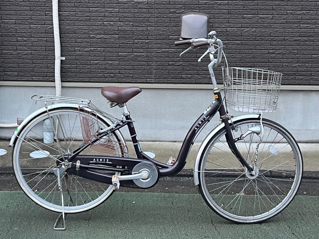 は*な様 中古LEDオートライト軽量アルミ自転車★26インチ★ブラウン★注※配達