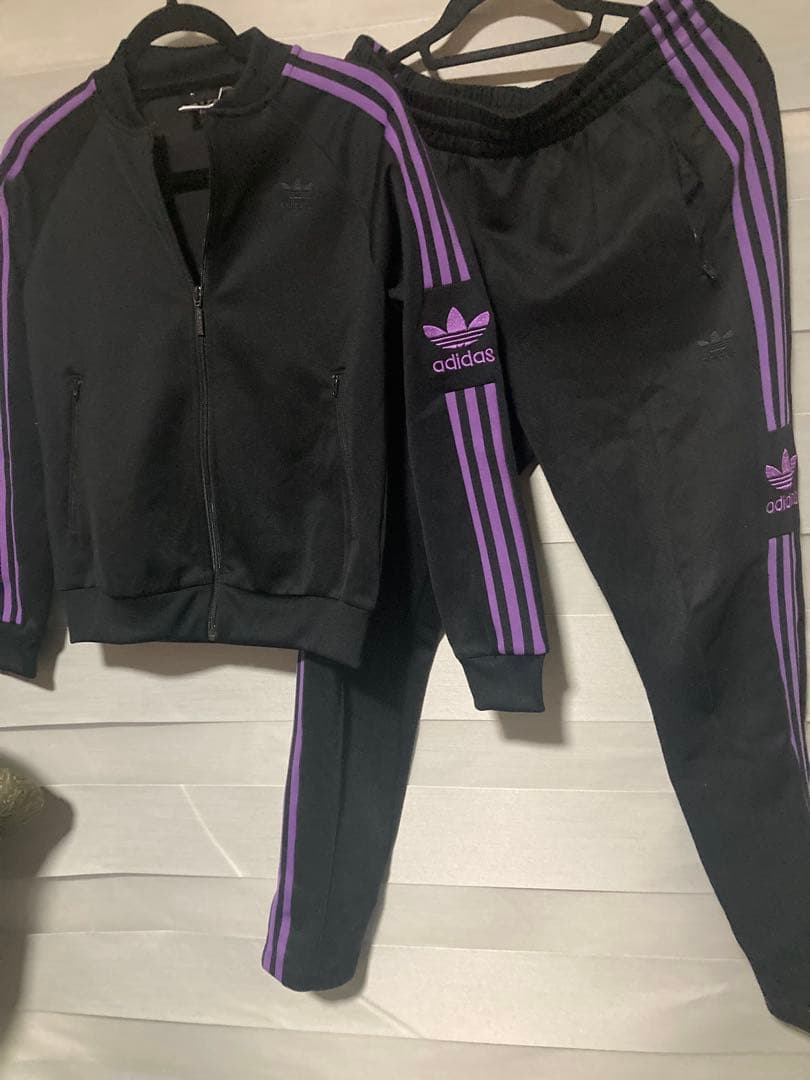 adidas トラックジャージ上下セット MＬトラフォイル　刺繍