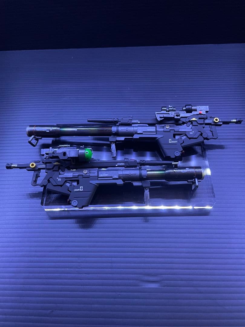 ま*お様 ガンプラRGシナンジュクリアカラーメカニカルコアメッキ調LED発光全塗