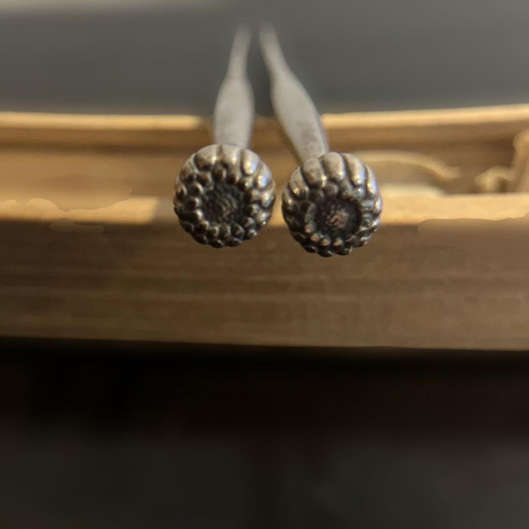 s*n様 銀製　火箸　花頭　共箱　総重量56g