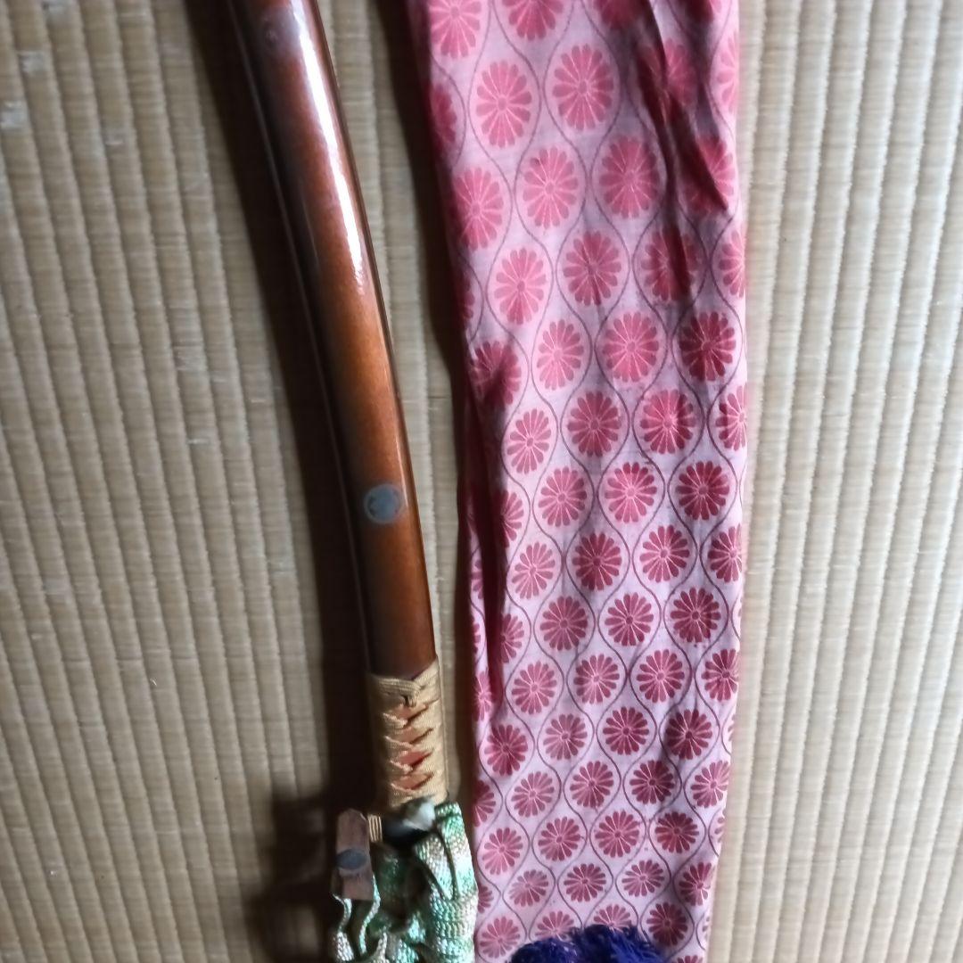 高級模擬家紋入伝統的な鞘付き古いレトロアンティーク袋付ヴィンテージ飾り置物