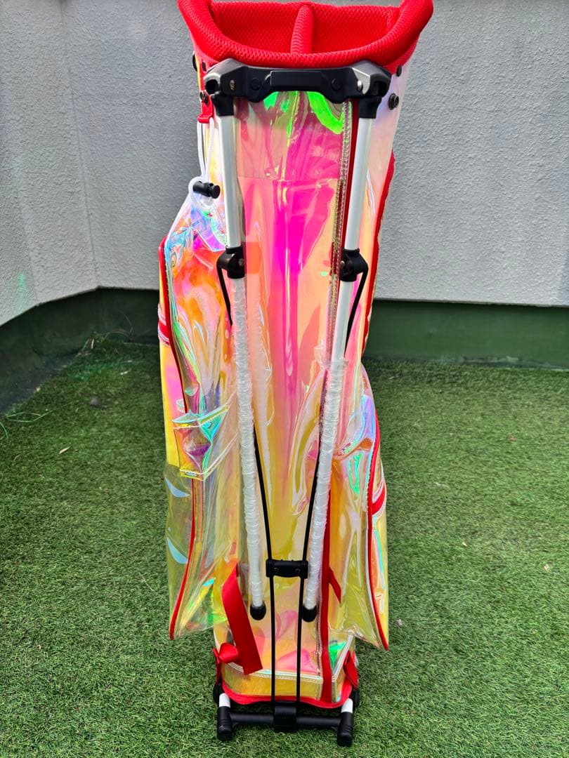 TDX スケルトン　スタンドキャディバッグ　新品　ゴルフバッグ　オーロラ　クリア