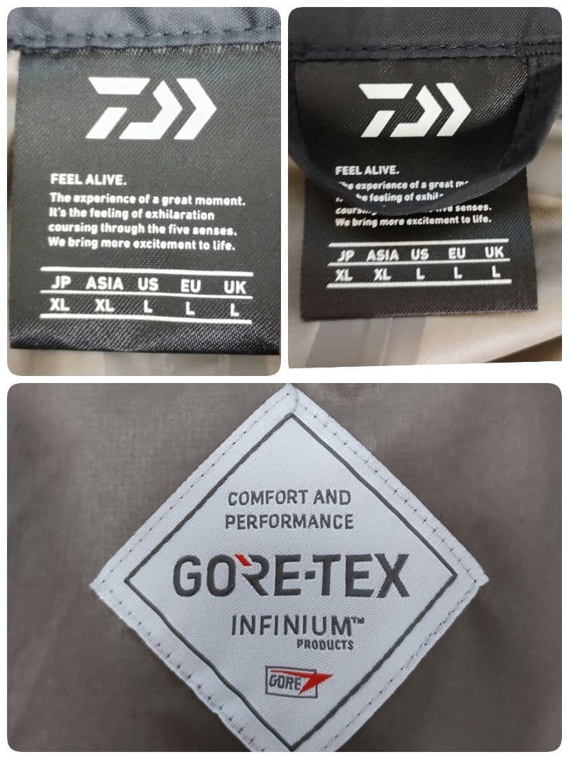 美品✨ダイワ XL インフィニアムプロダクト レインスーツ セットアップ