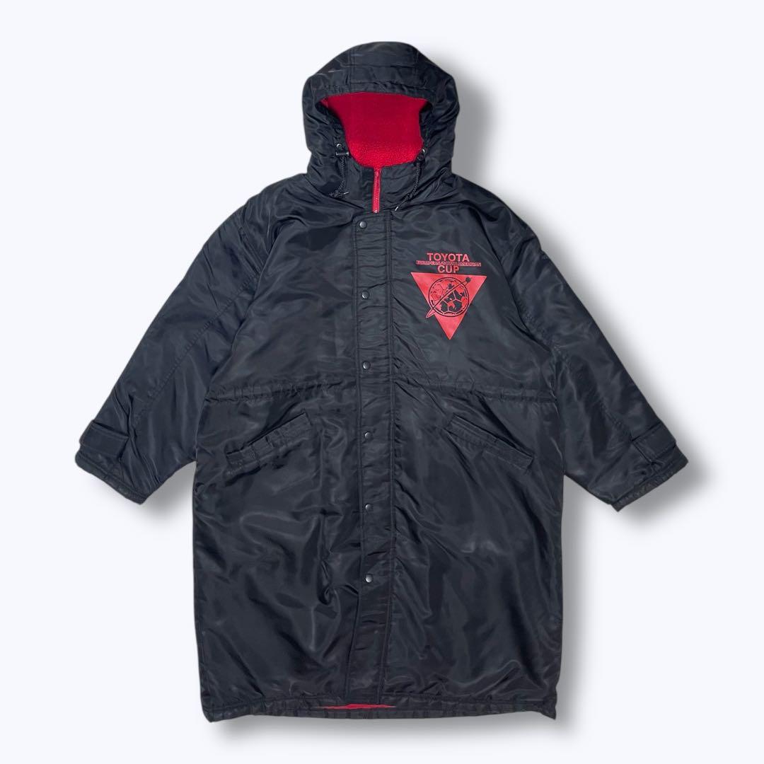 90s サッカー TOYOTA CUP トヨタカップ ベンチコート 裏ボア 黒