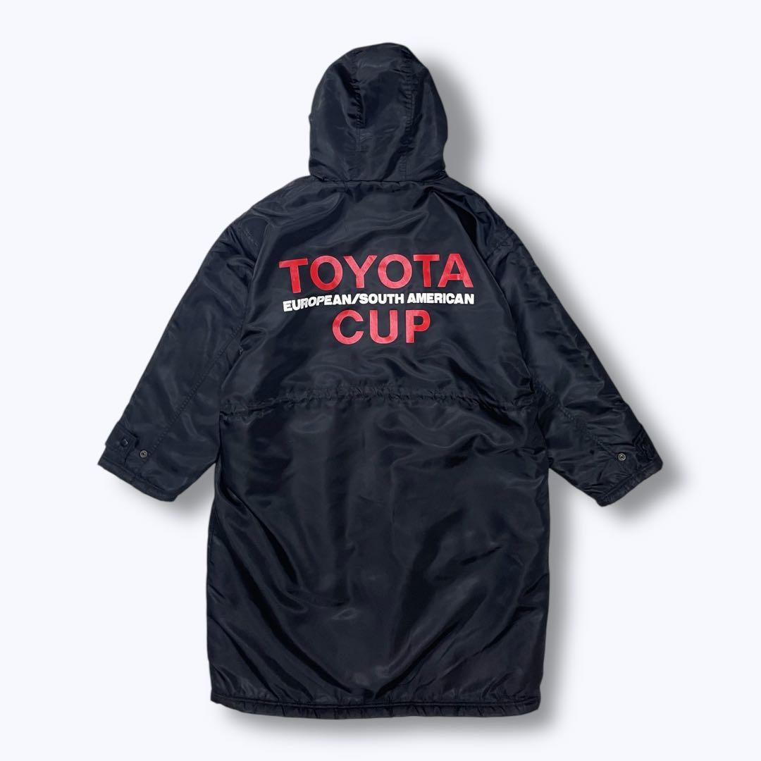 90s サッカー TOYOTA CUP トヨタカップ ベンチコート 裏ボア 黒