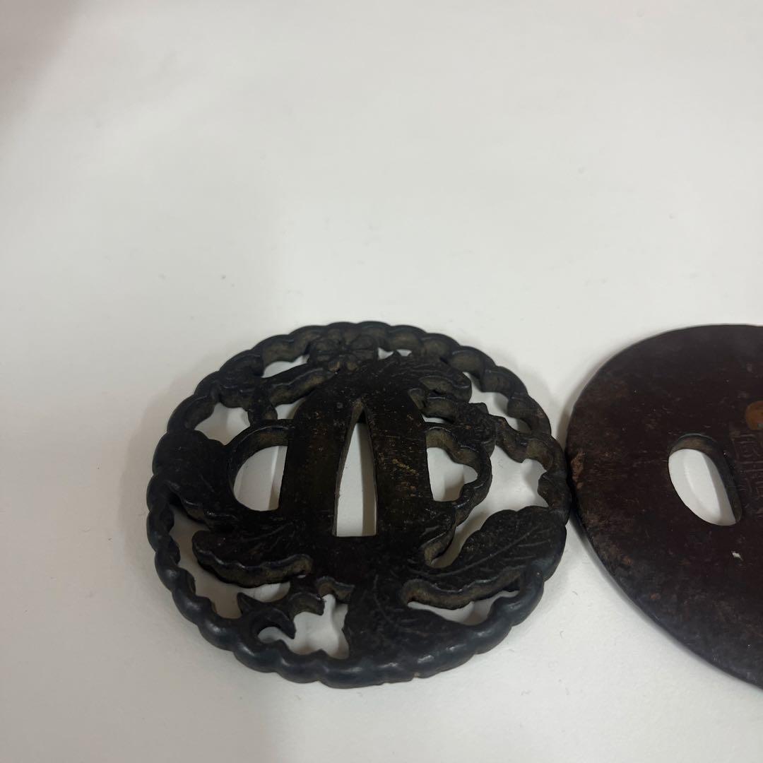 【刀装具】アンティーク鍔3点セット　時代物