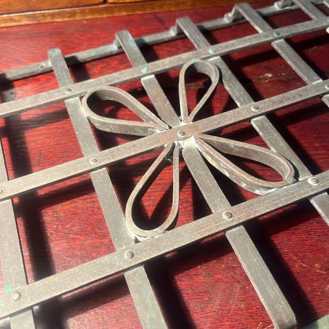 昭和レトロ アンティーク ヴィンテージ シャビー アイアン 窓格子 面格子