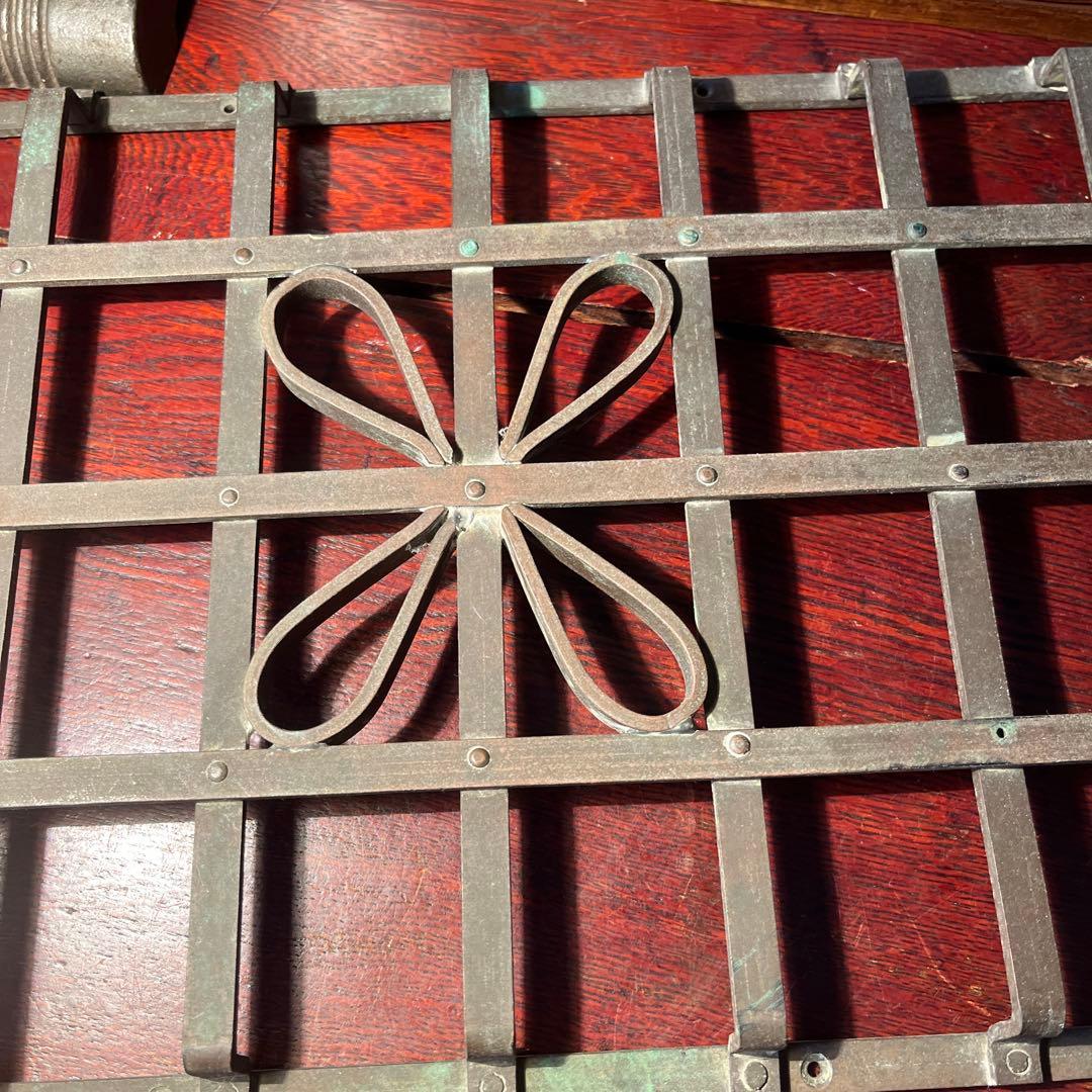 昭和レトロ アンティーク ヴィンテージ シャビー アイアン 窓格子 面格子