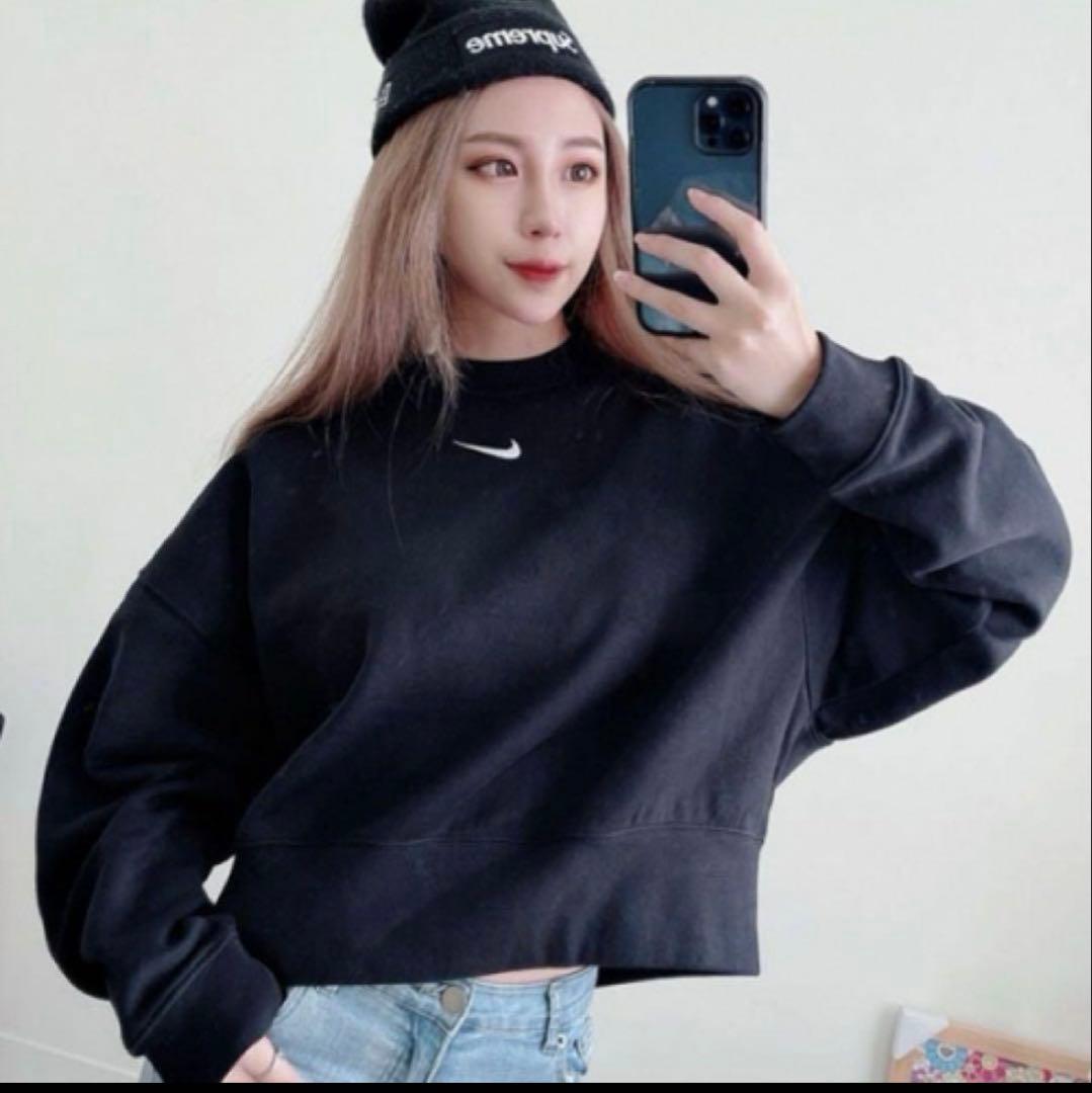 ナイキ オーバーサイズ 黒 スウェット セットアップ ジョガー Lサイズ