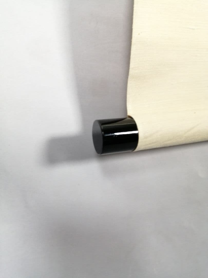 【茶道具】 大徳寺 吉口桂堂和尚筆 一行「本来無一物」茶掛け　掛軸　軸B966