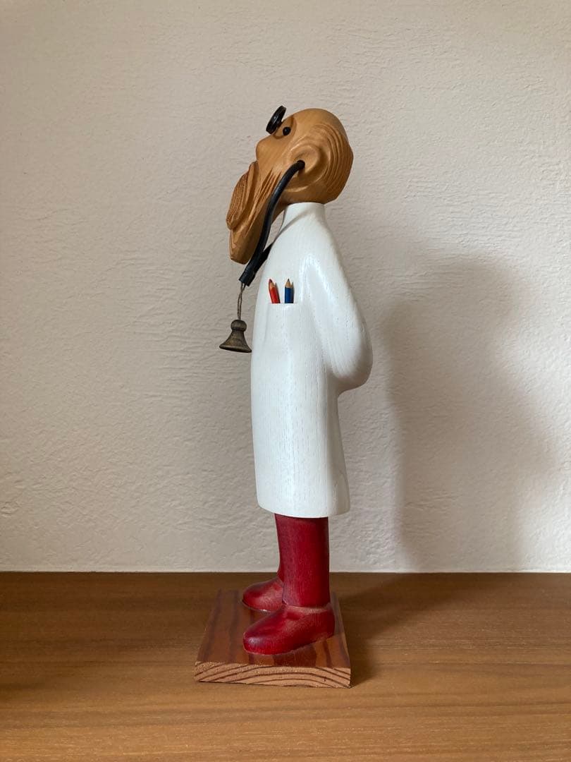 【希少】Vintage70-80'sイタリア木彫り人形「ROMER」長髯ドクター