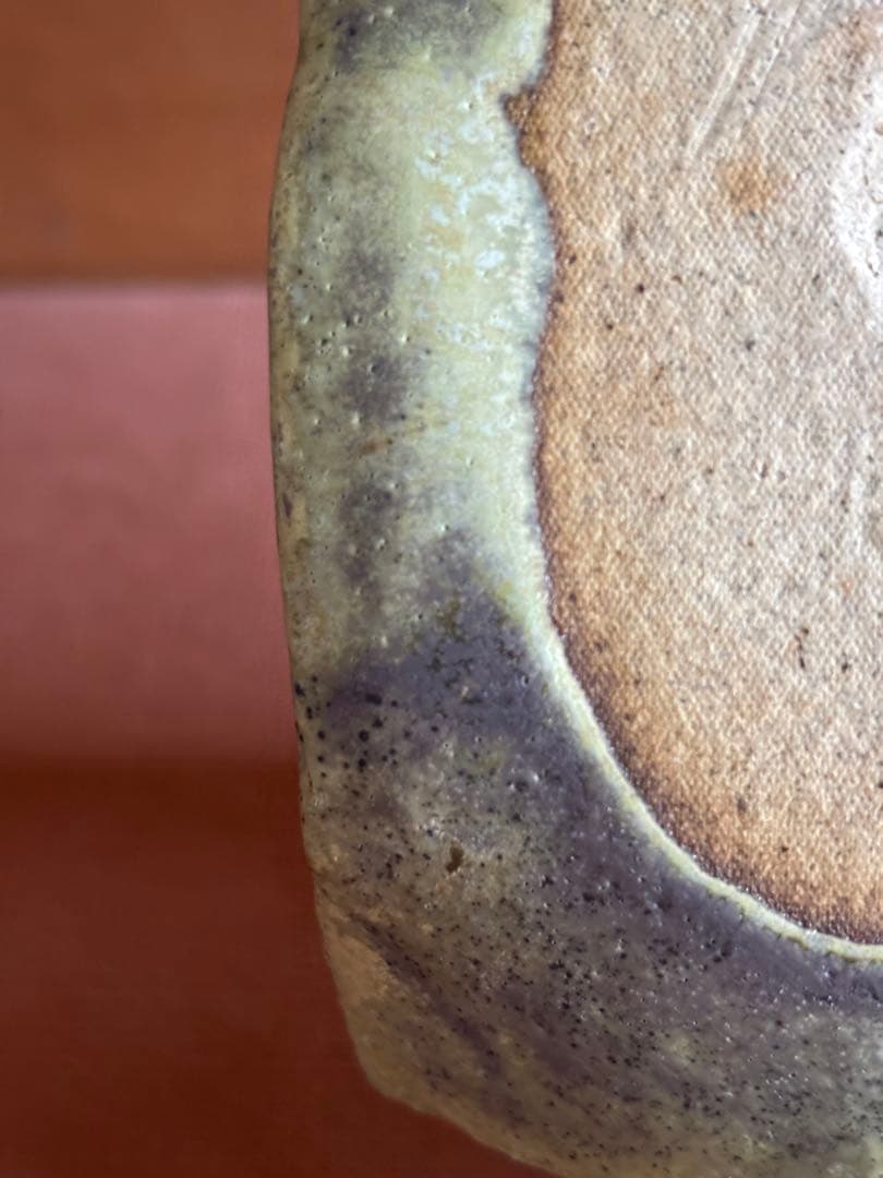 やまちゃん　河井寛次郎作青緑釉彫竹林文四方立皿　検森の中の竹林