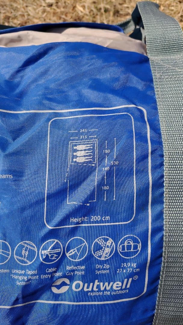 透明窓テント トンネルテント 中古 Outwell Carolina M