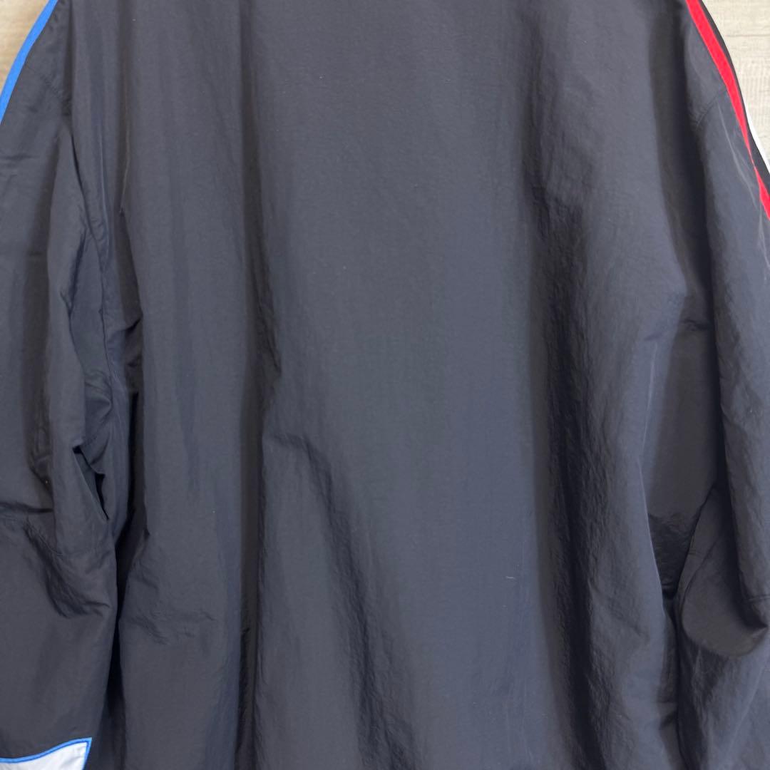 adidas　アディダス　トレフォイル刺繍　黒　ナイロンジャケット　L 目黒蓮