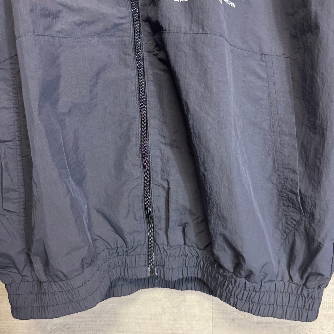 adidas　アディダス　トレフォイル刺繍　黒　ナイロンジャケット　L 目黒蓮