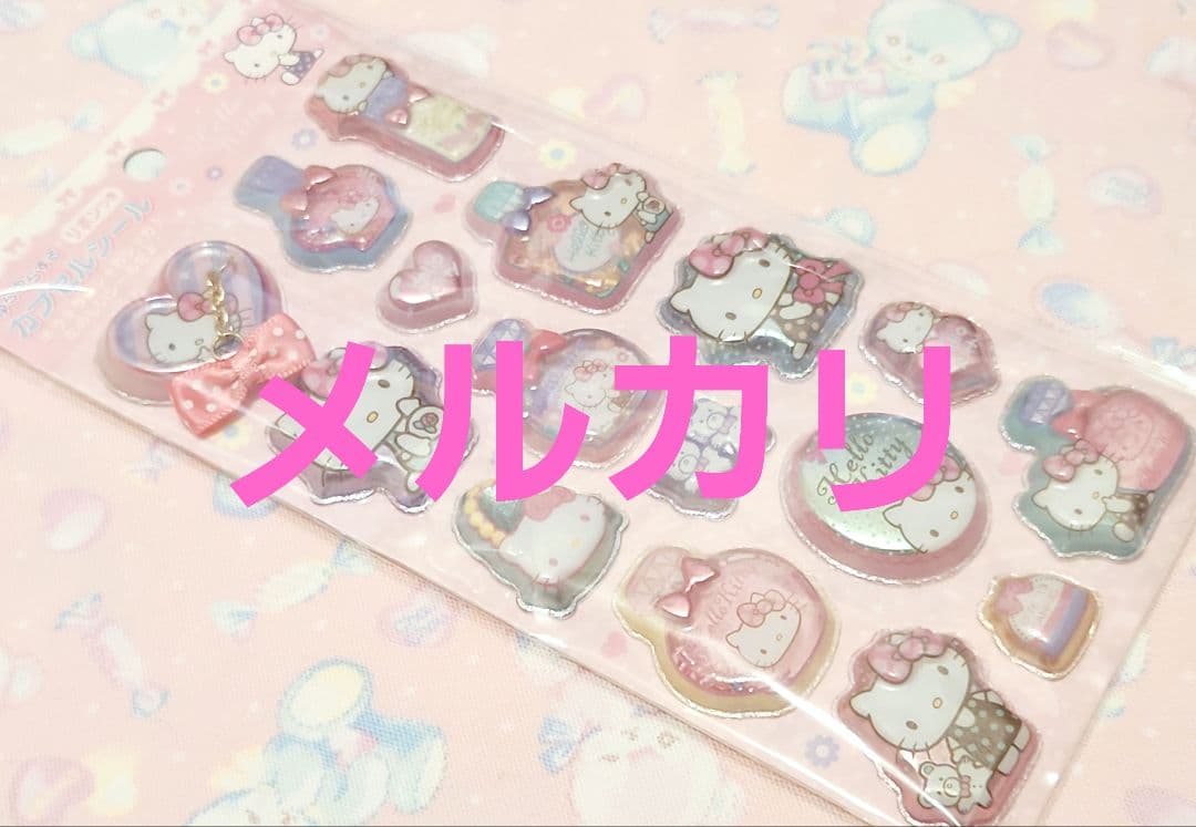 キティ　サンリオ　平成レトロ　リボン付き　カプセルシール