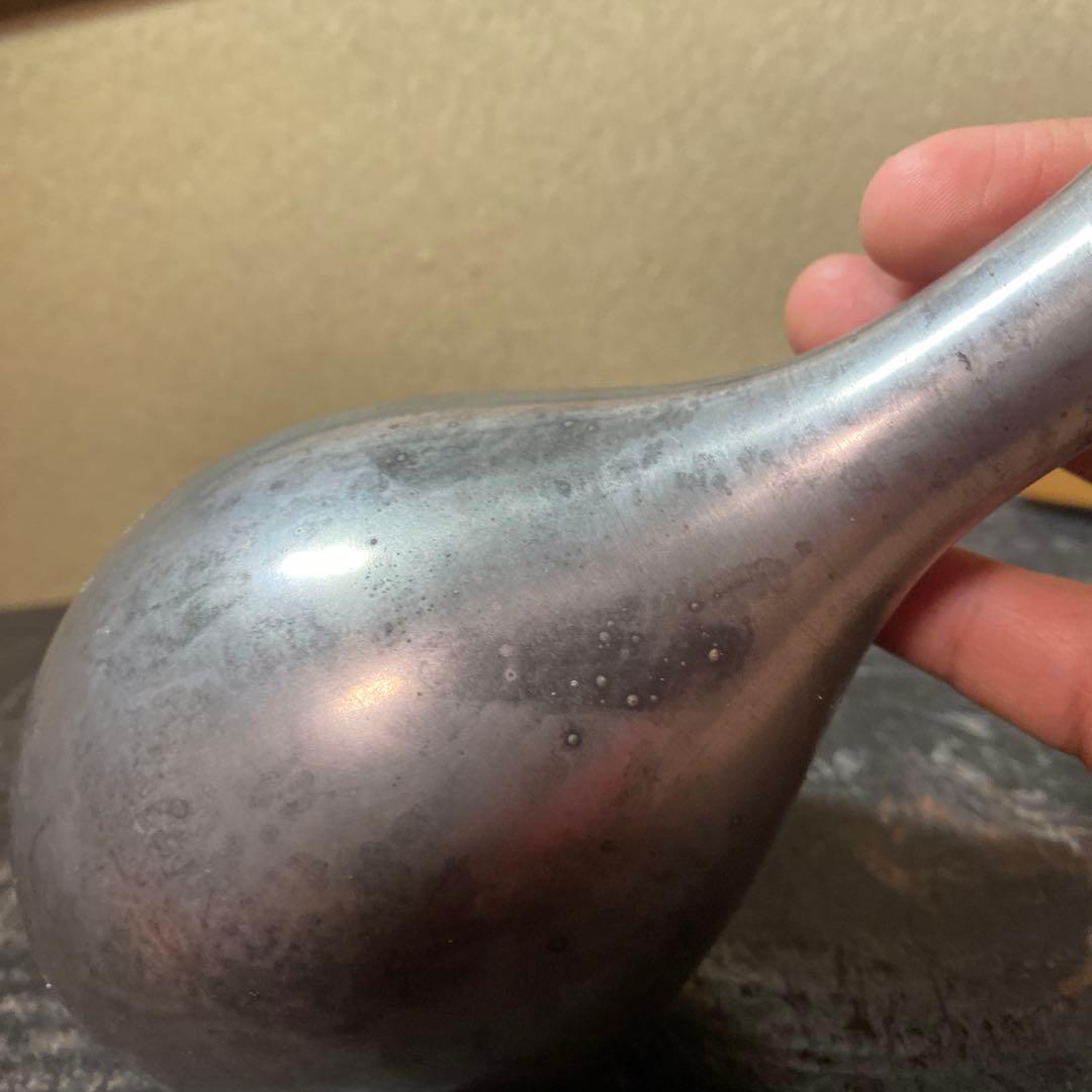 古錫徳利　京錫源製A 18cm8cm 447g