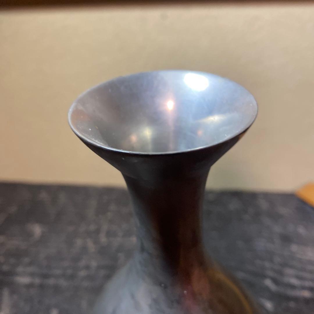 古錫徳利　京錫源製A 18cm8cm 447g