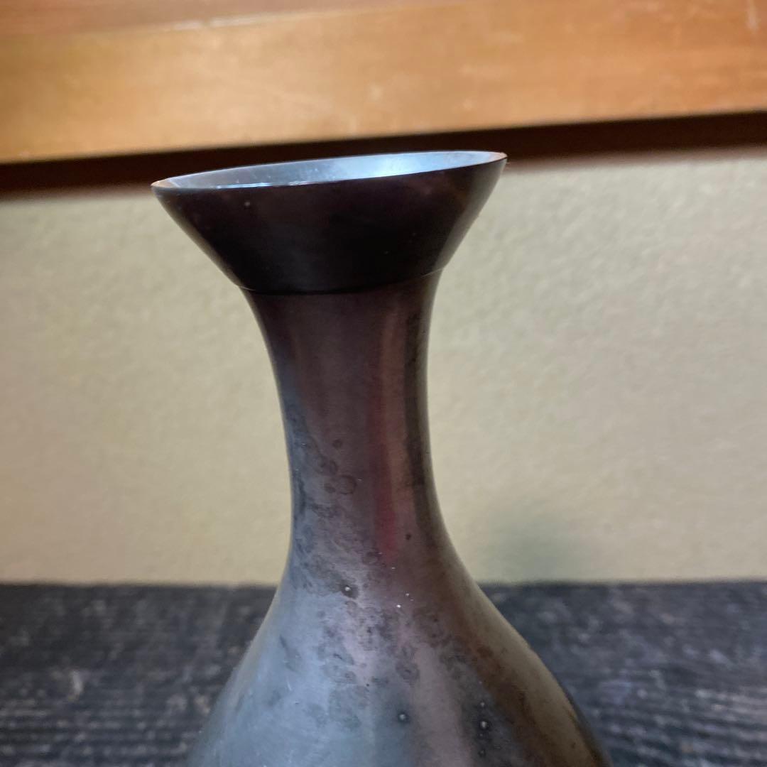 古錫徳利　京錫源製A 18cm8cm 447g