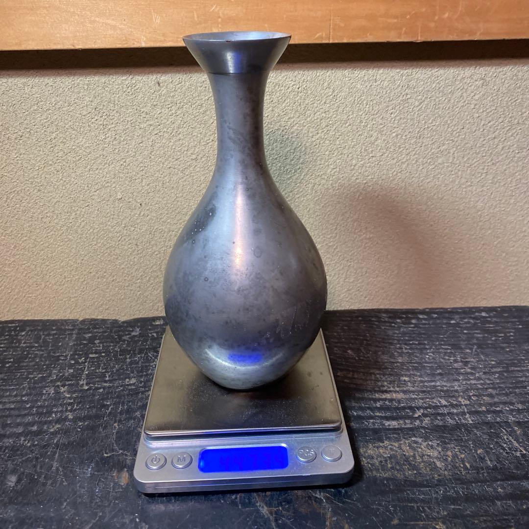 古錫徳利　京錫源製A 18cm8cm 447g