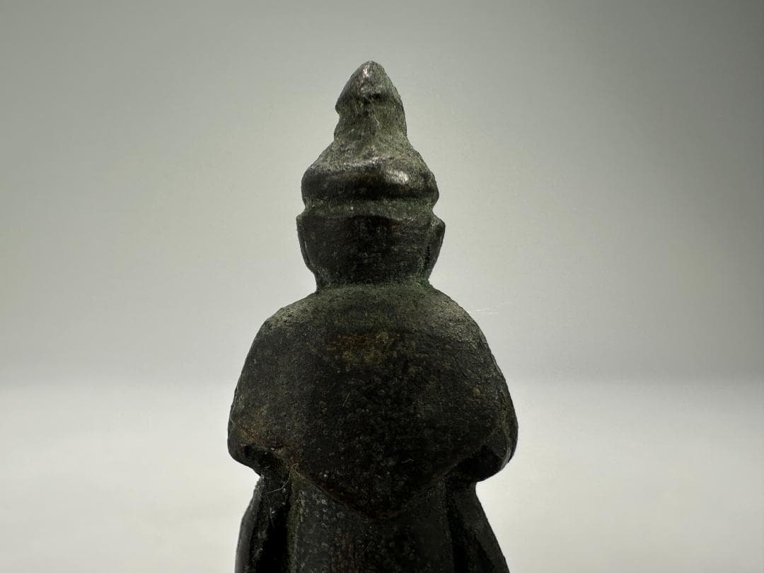 仏教美術　江戸時代　古銅製　観音像　銅仏　豆仏　時代厨子付き　古仏