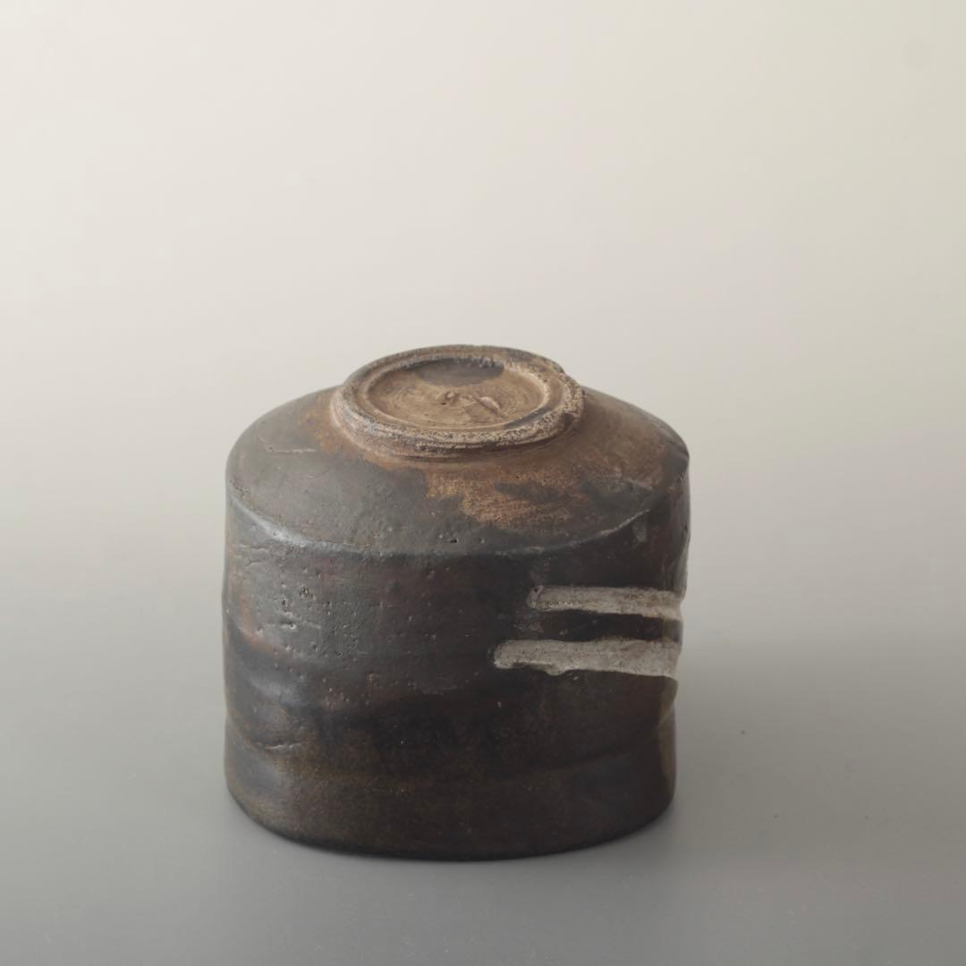 黒織部 筒茶碗 古美術 復興織部 茶道具 茶碗 織部 古道具 アンティーク