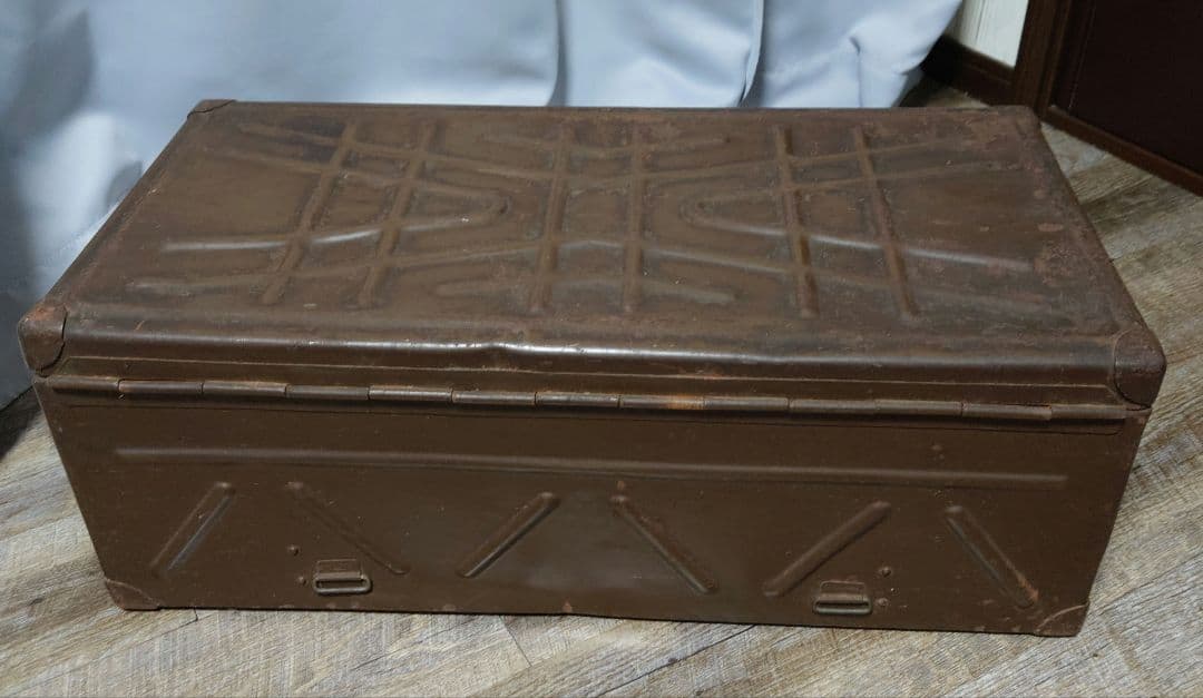 旧日本軍 将校用トランク 金属製 当時物