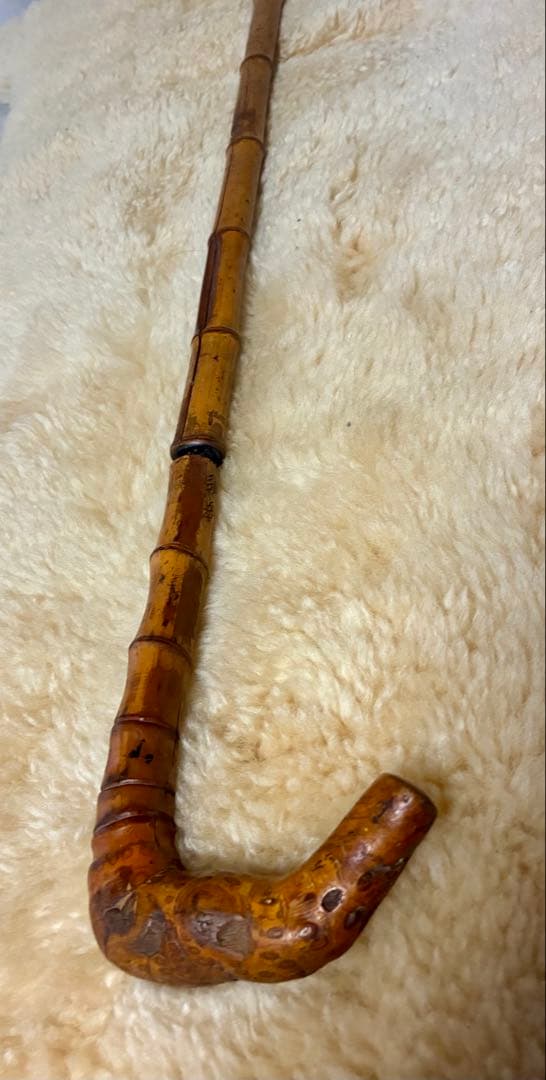 刀装具　仕込み杖拵え　在銘　明治時代　模造刀　外装　骨董