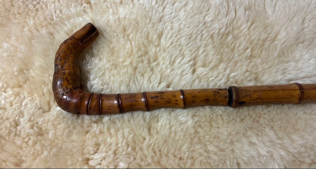 刀装具　仕込み杖拵え　在銘　明治時代　模造刀　外装　骨董