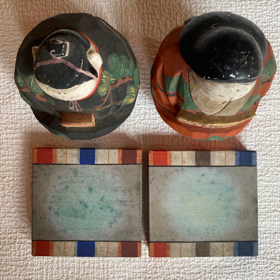 希少✨ 平安 永田一行　木彫有職 お雛様　人形　木製　置物　縁起物　骨董品