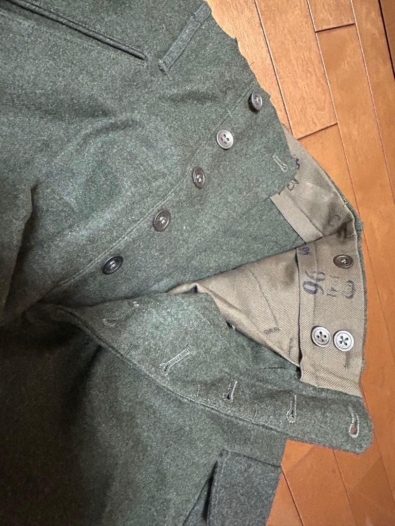 スウェーデン軍　M39ウールカーゴパンツ　軍パン　サバゲー　実物　グレー