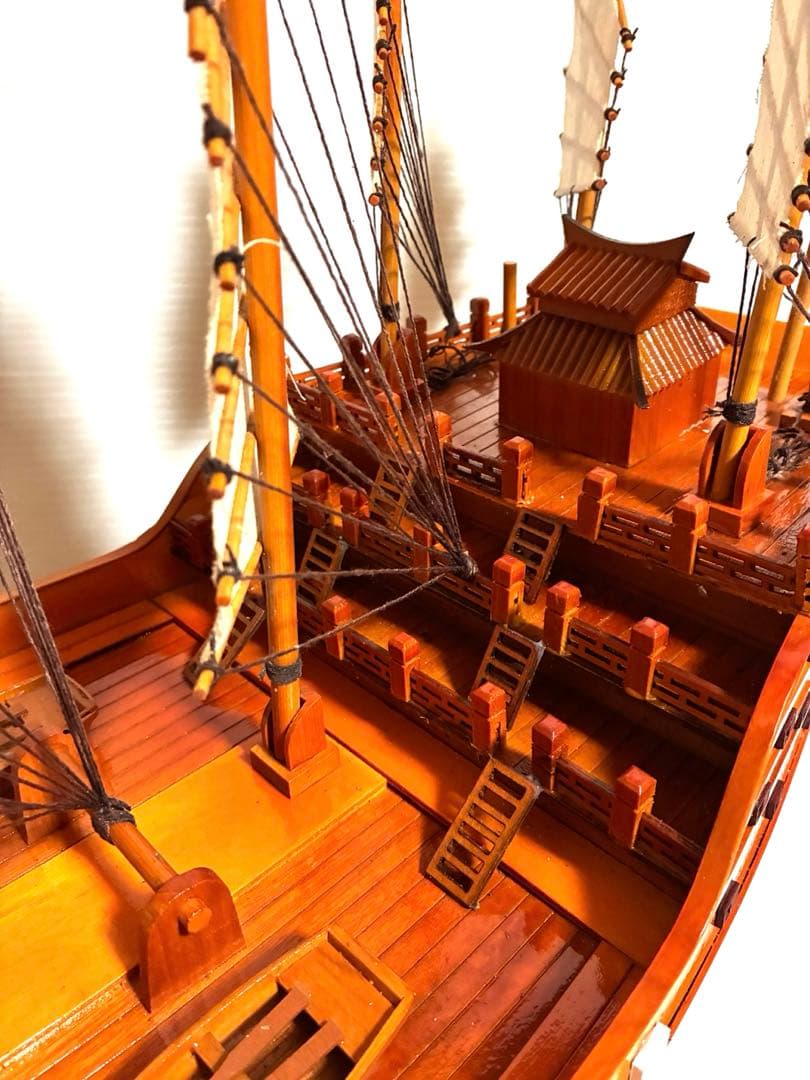 希少品　椴松　帆船模型　鄭和『宝船』