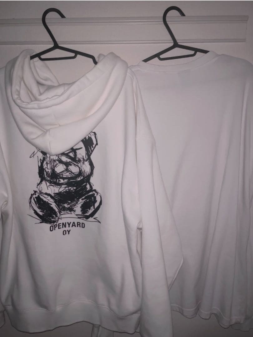 OPENYARD OY ホワイト パーカー&長袖Tシャツ セット