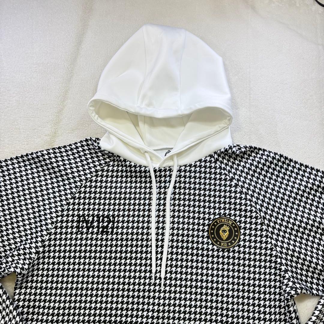 美品‼️ V12 ダンボールニット 千鳥柄 セットアップ ゴルフウェア L