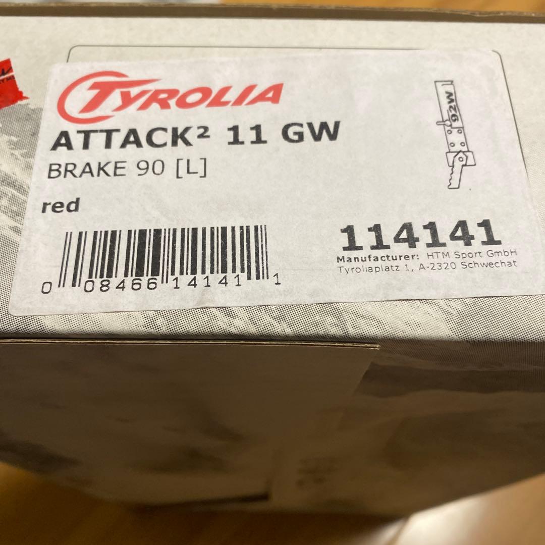 TYROLIA ATTACK² 11 GW RED ブレーキ90mm 新品